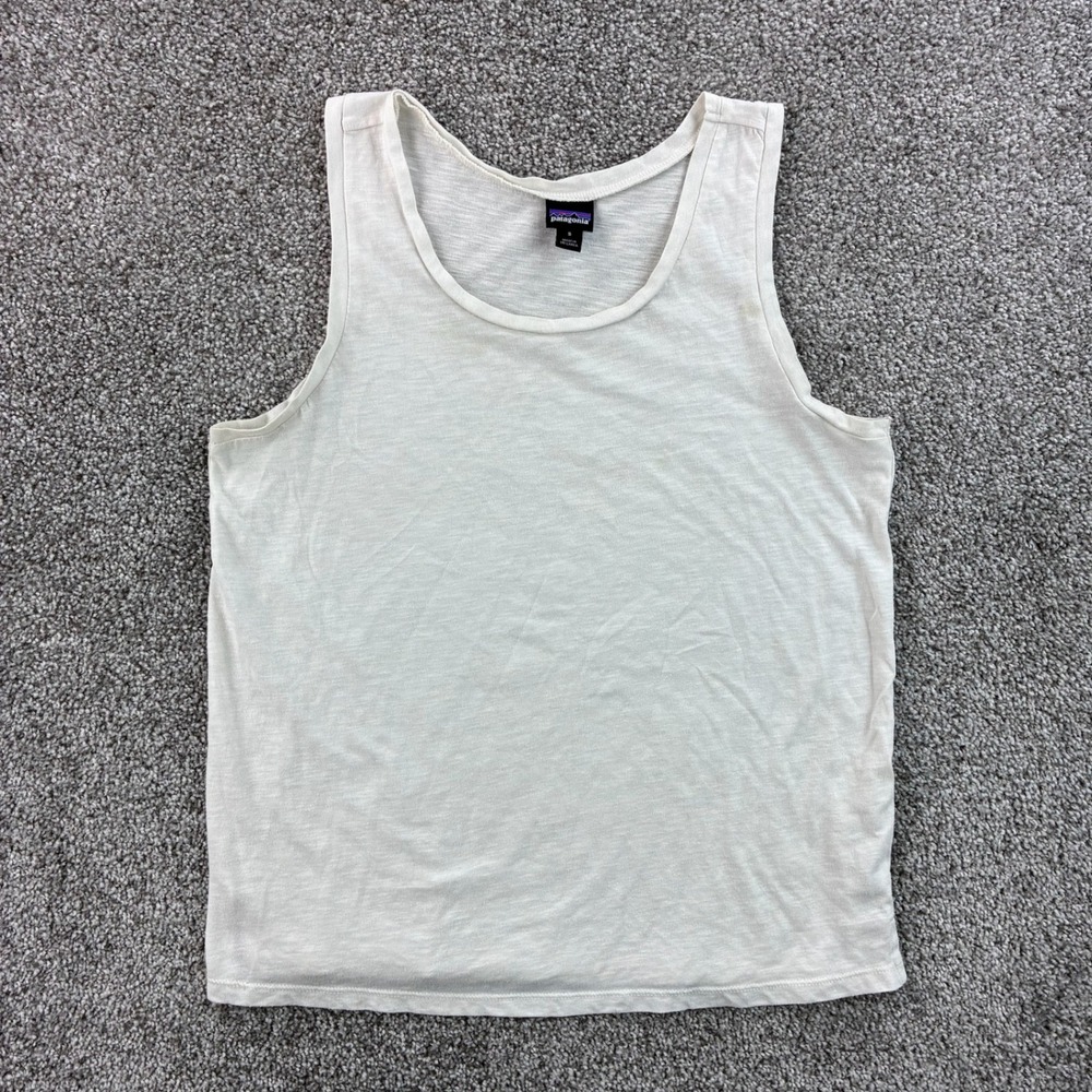 Patagonia Tank Top Women's Small Cream Scoop Neck Sleeveless Casual